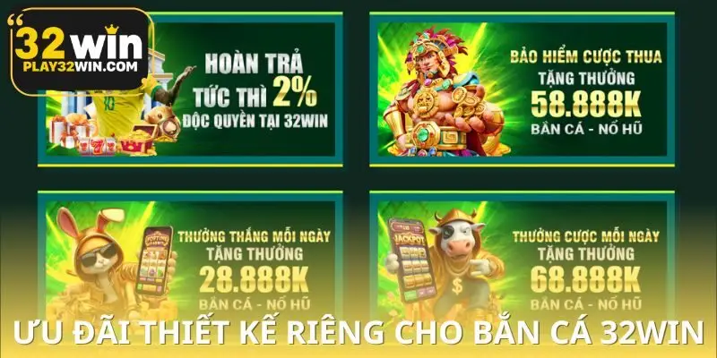 Khuyến mãi hot nhất cho người chơi bắn cá 32WIN