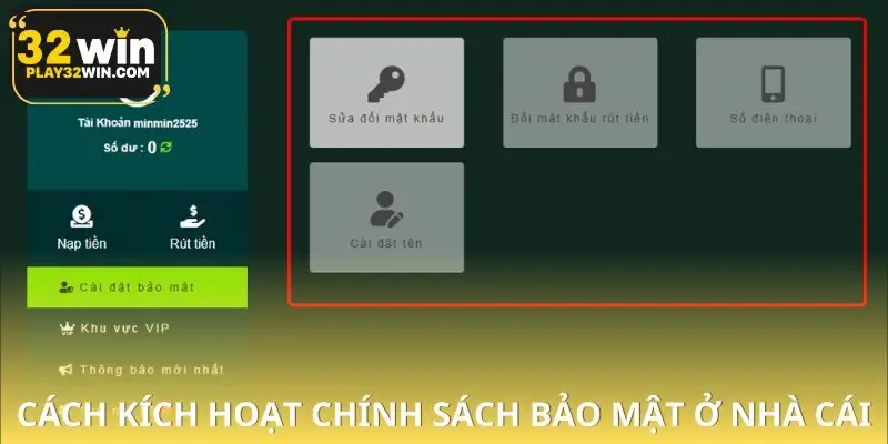 Cách kích hoạt chế độ bảo mật cho tài khoản