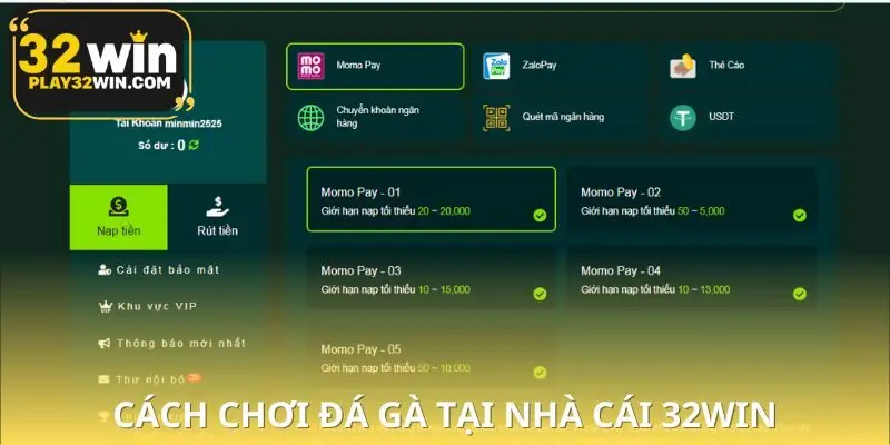 Hướng dẫn cách vào trang cá cược và chơi đá gà 32WIN ngay