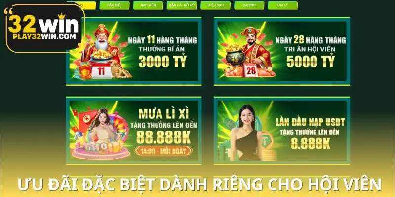 Khuyến mãi 32WIN nổi bật - Cơ hội nhận quà mỗi ngày