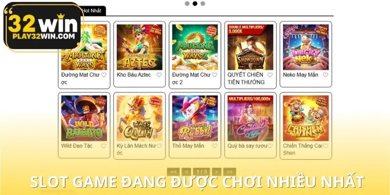 Danh sách slot game 32WIN đổi thưởng hội viên không nên bỏ qua